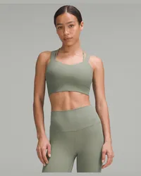 LULULEMON Like a Cloud Gerippter Longline-BH Leichter Halt D/DD-Cups Grey