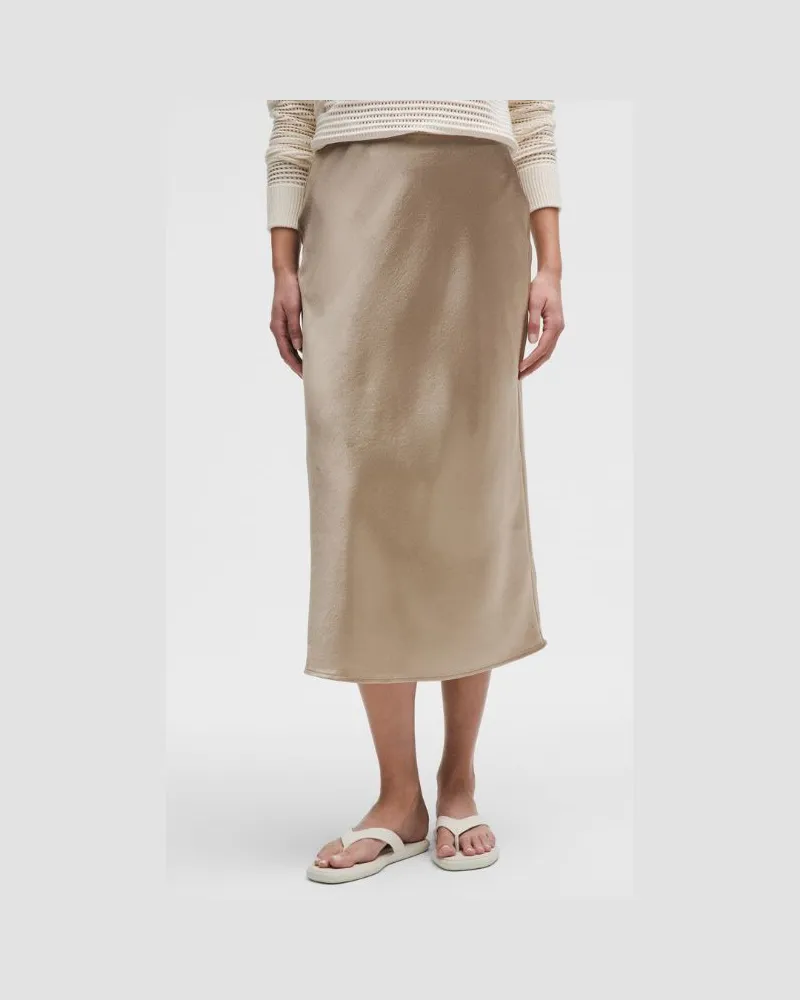 LULULEMON Midirock aus Satin für Frauen – Größe in Sheer Oak Sheer