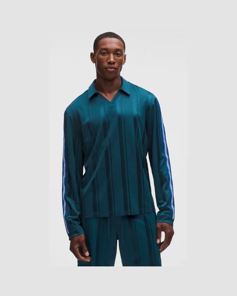 LULULEMON Rugby-Shirt mit Streifen für Männer – Größe in Remixed Marine Remixed