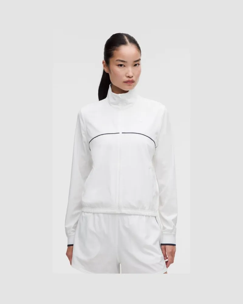 LULULEMON Court Rival Tennis-Trainingsjacke für Frauen – Größe in White/Club Blue White