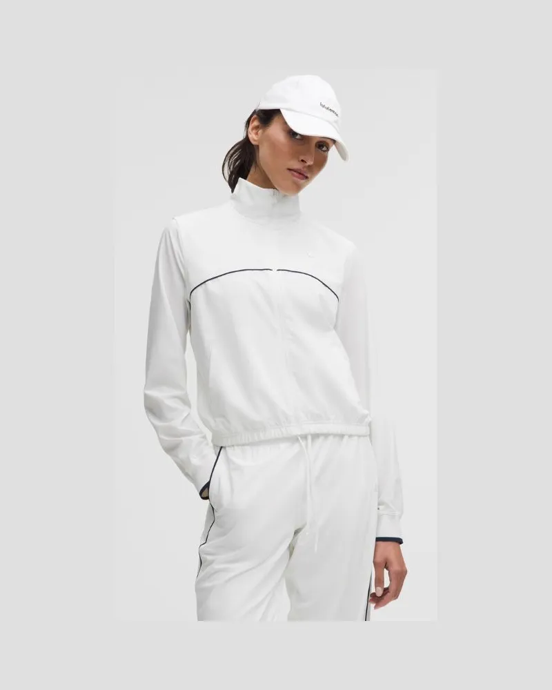 LULULEMON Court Rival Tennis-Trainingsjacke für Frauen – Größe in White/Club Blue White