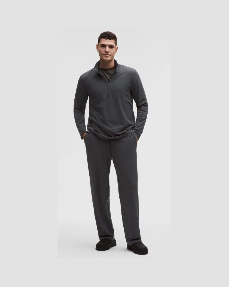 LULULEMON Soft Jersey Hose im Classic Fit Normale Länge für Männer – Größe in Heathered Black/Heathered Obsidian Heathered