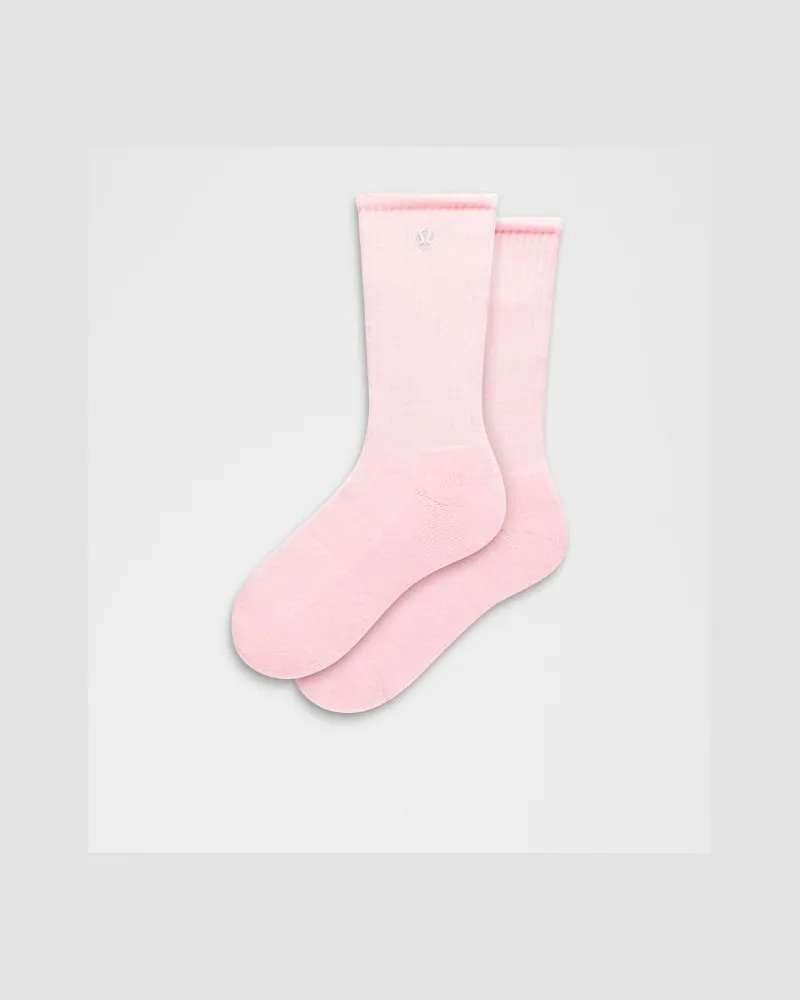 LULULEMON Daily Essential Crew-Socken Unisex – Größe in Pink Pearl Pink