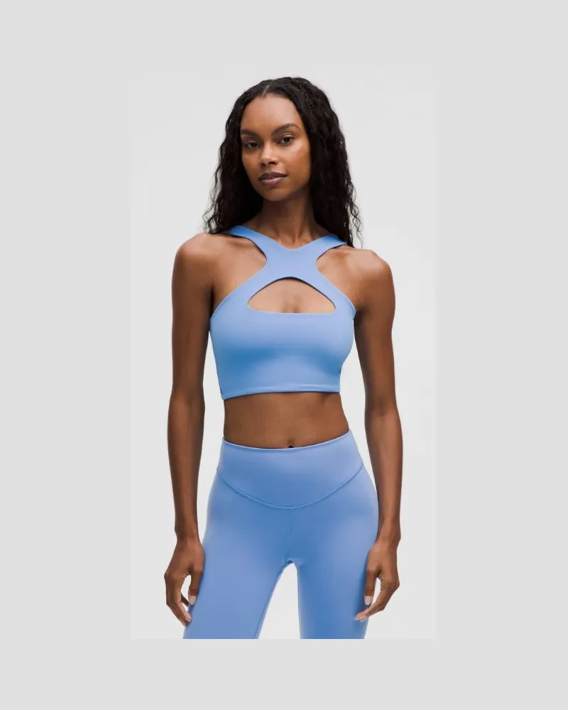 LULULEMON Bend This BH mit U-Ausschnitt und überkreuzten Trägern Leichter Halt A–C-Cups für Frauen – Größe in Pool Party Pool
