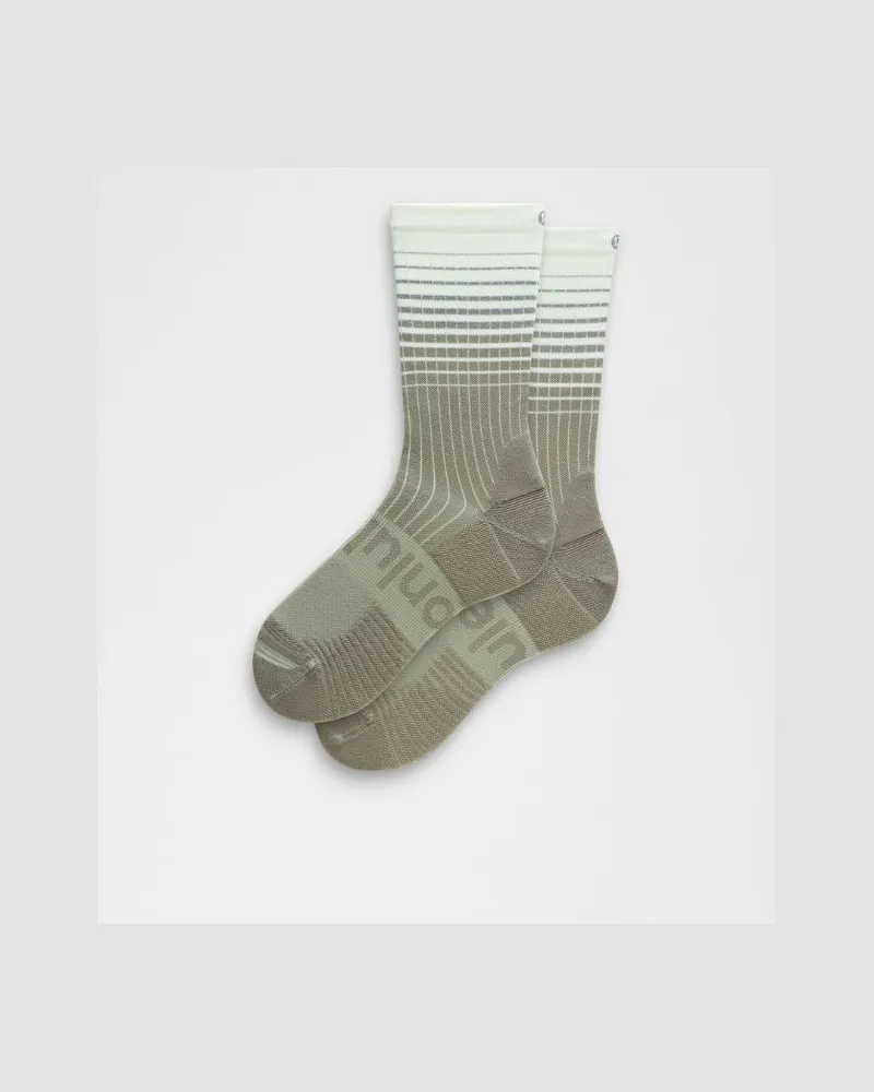 LULULEMON Unisex Power Stride Crew Socks Reflective Grid – Größe in Elixir/Bay Leaf Elixir
