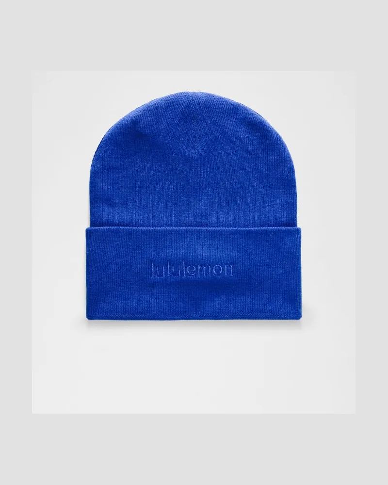 LULULEMON Warm Revelation Mütze Logo – Neon Cerulean