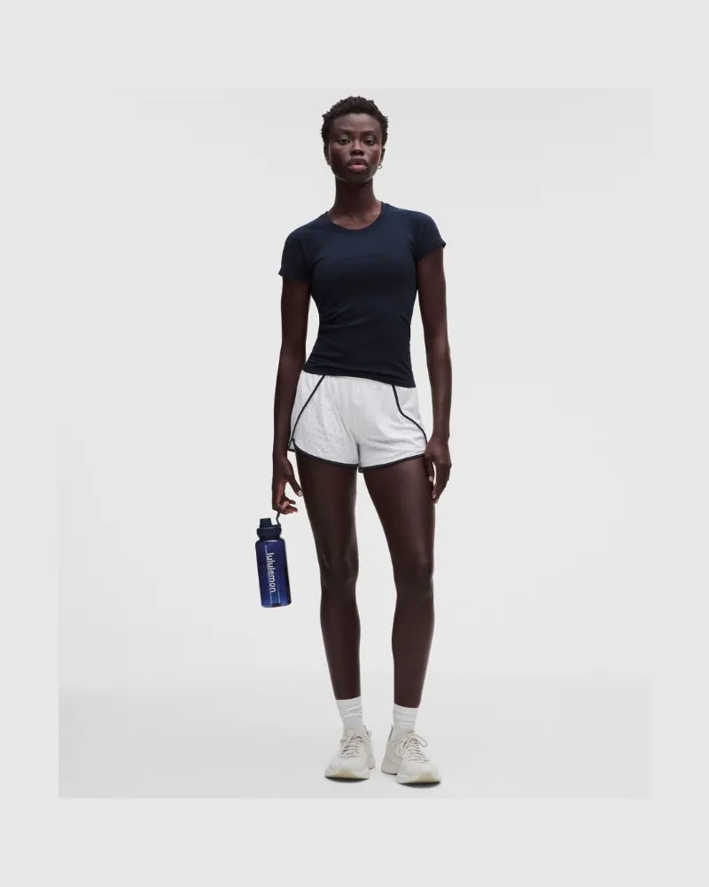 LULULEMON Swiftly Shorts mit mittelhohem Bund für Frauen – 8 cm – Größe in Jewel Dot White/True Navy Jewel