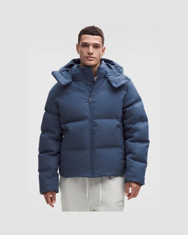 LULULEMON Always Down Puffer-Jacke Tech Canvas für Männer – Größe in Blue Twill Blue