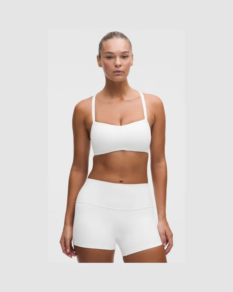 LULULEMON Like a Cloud-BH für D/DD-Cups Kontrastbesatz für Frauen – Größe in White White
