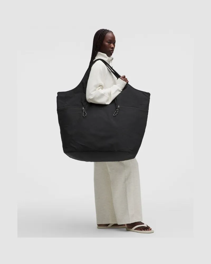 LULULEMON Big-Ass-Tasche 80 L in Schwarz/Weiß/Silver Schwarz