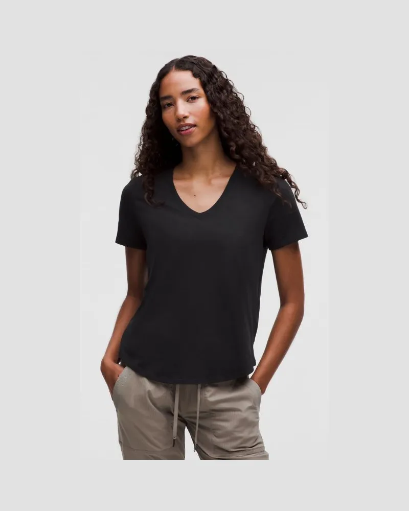 LULULEMON Love T-Shirt mit V-Ausschnitt für Frauen – Größe in Black Black