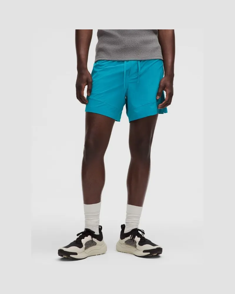 LULULEMON Swift Leichte Shorts ohne Liner SLNSH Kollektion für Männer – 15 cm – Größe in Indian Ocean Indian