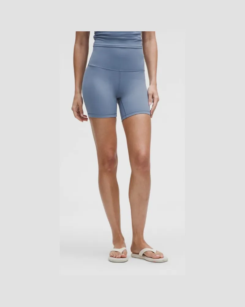 LULULEMON Align Shorts mit hohem Bund für Frauen – 15 cm – Größe in Washed Denim Washed