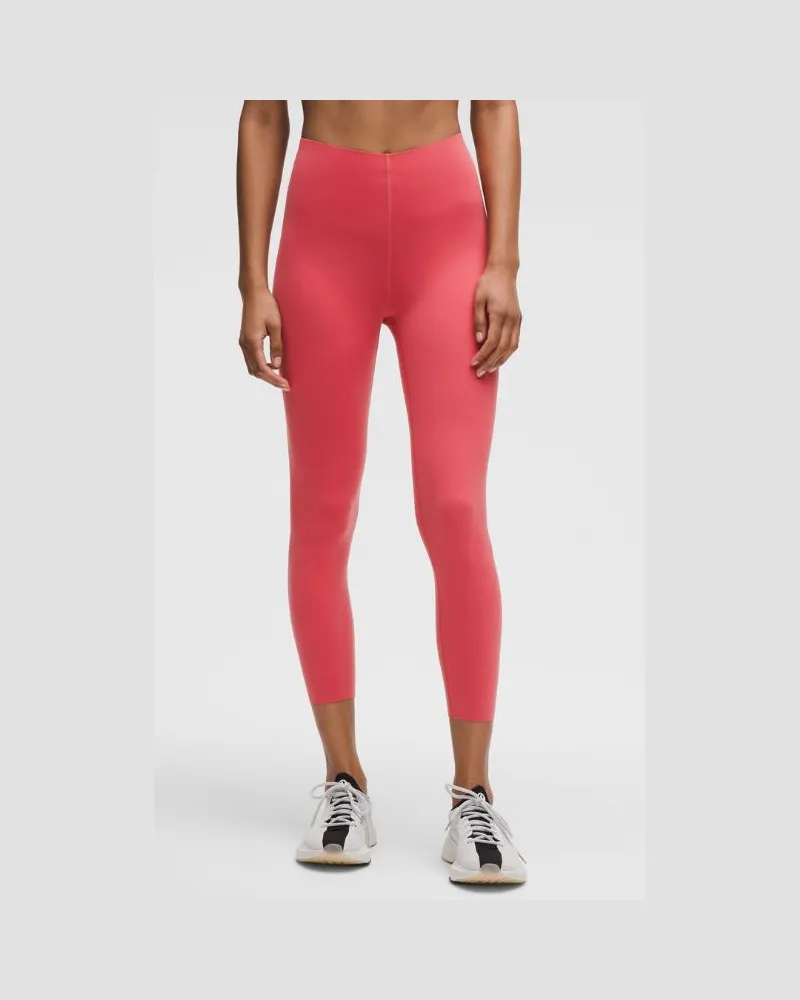 LULULEMON Glow Up Crop Leggings mit superhohem Bund für Frauen – 58 cm – Größe in Desert Red Desert