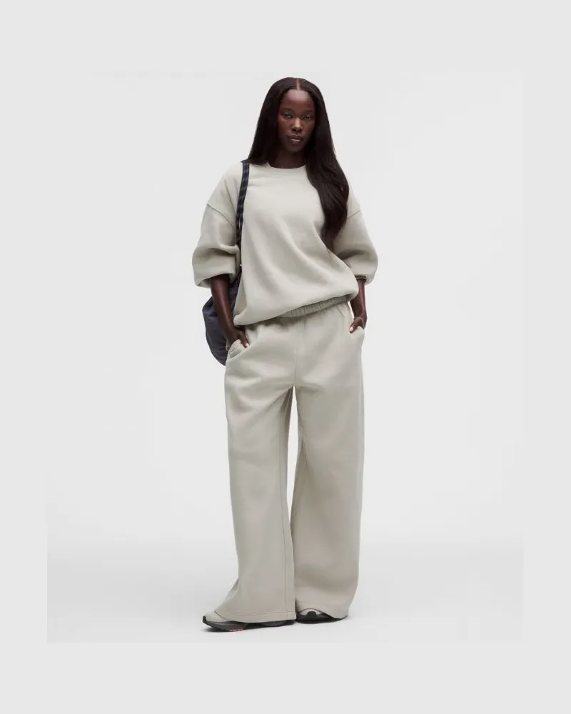 LULULEMON Steady State Hose mit weitem Bein aus SuperLoft im Oversized Fit für Frauen – Größe in Hailstone Grey Hailstone