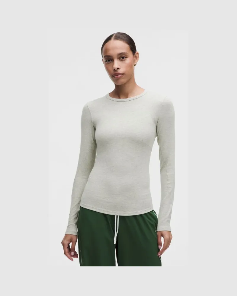 LULULEMON Hold Tight Langarmshirt für Frauen – Größe in Heathered Meadow Haze Heathered
