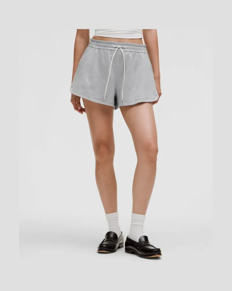 LULULEMON Soft Jersey Shorts mit mittelhohem Bund und abgerundetem Saum für Frauen – 8 cm – Größe in Lavender Lux Lavender