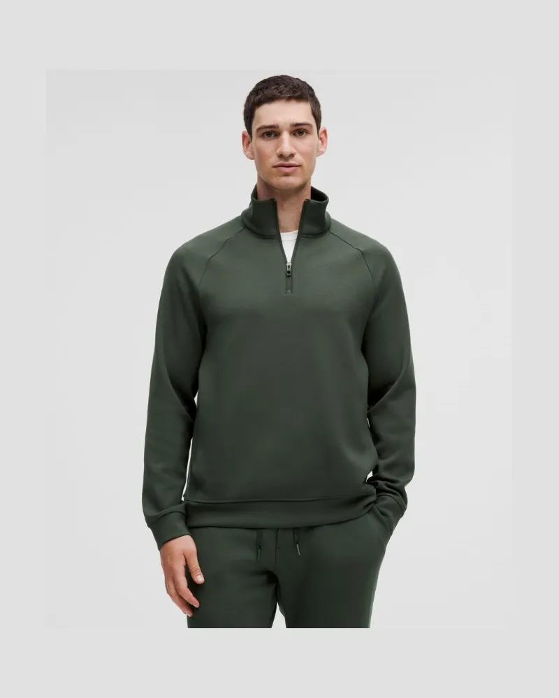 LULULEMON Smooth Spacer Pullover mit kurzem Reißverschluss für Männer – Größe in Blackened Pine Blackened