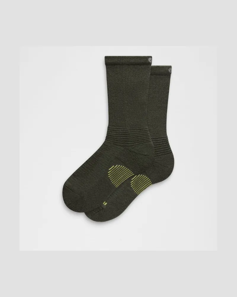 LULULEMON Unisex Sportsocken aus Wollgemisch – Größe in Deep Forest Deep