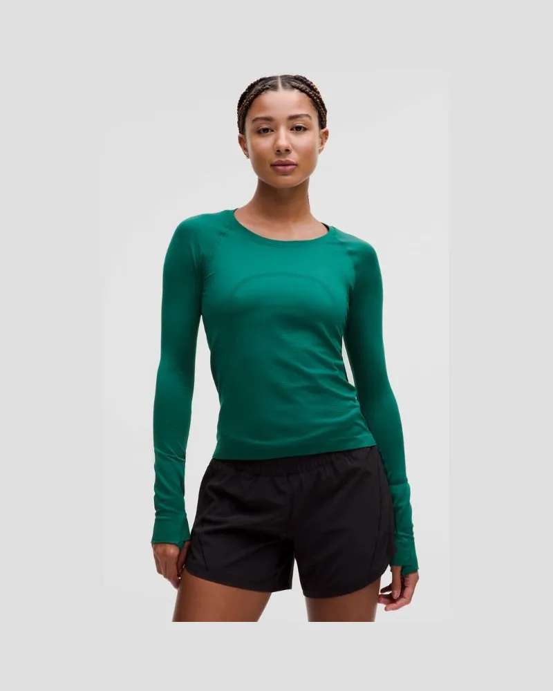 LULULEMON Swiftly Tech Langarmshirt 2 Taillenlänge für Frauen – Größe in Storm Teal Storm