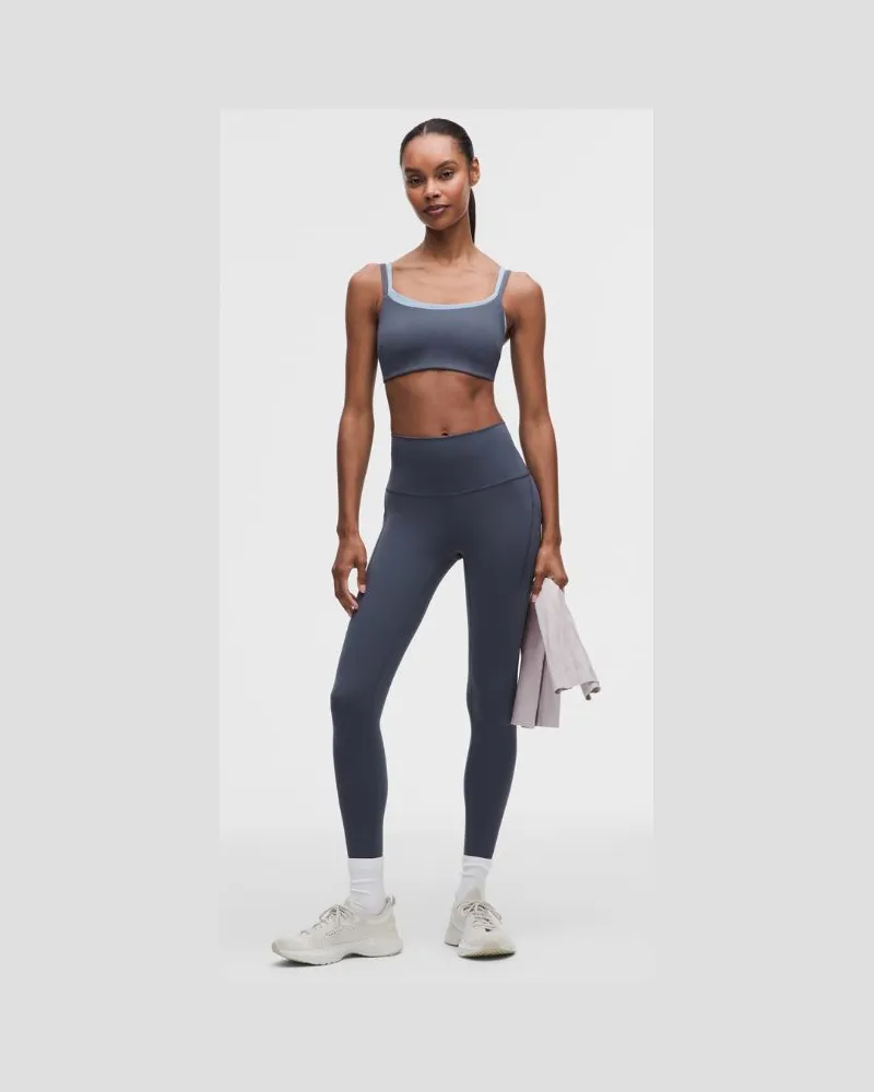 LULULEMON Wunder Train Leggings mit hohem Bund und Taschen für Frauen – 63,5 cm – Größe in Dusty Diamond Dusty