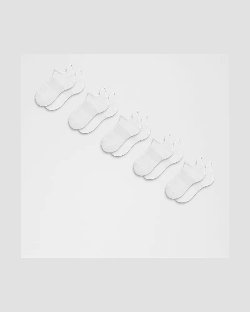 LULULEMON Unisex Power Stride Tab Socks 5er-Pack – Größe in White White