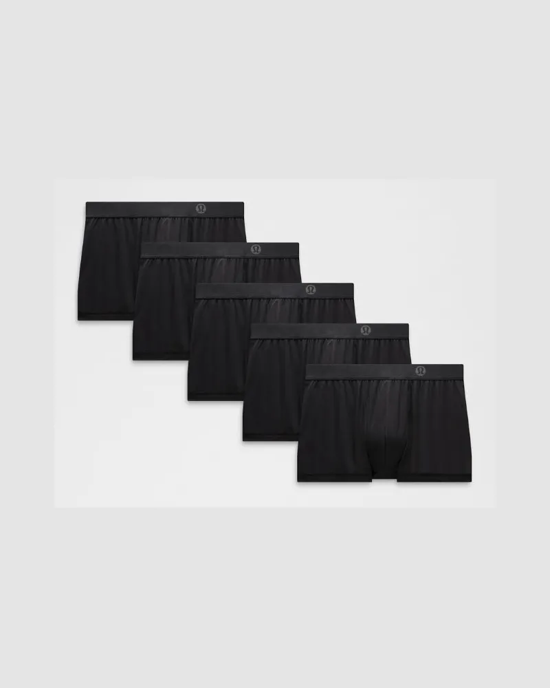 LULULEMON Always In Motion Boxershorts 5er-Pack für Männer – 8 cm – Größe in Black Black