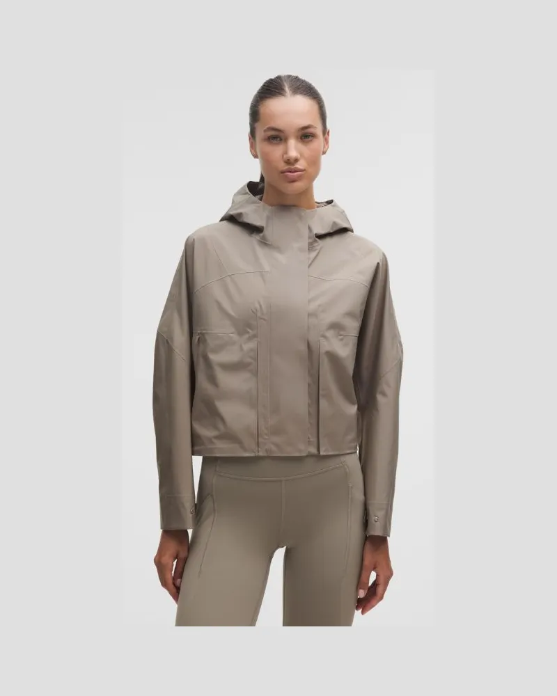 LULULEMON Rain Chaser Jacke für Frauen – Khaki – Größe Warm