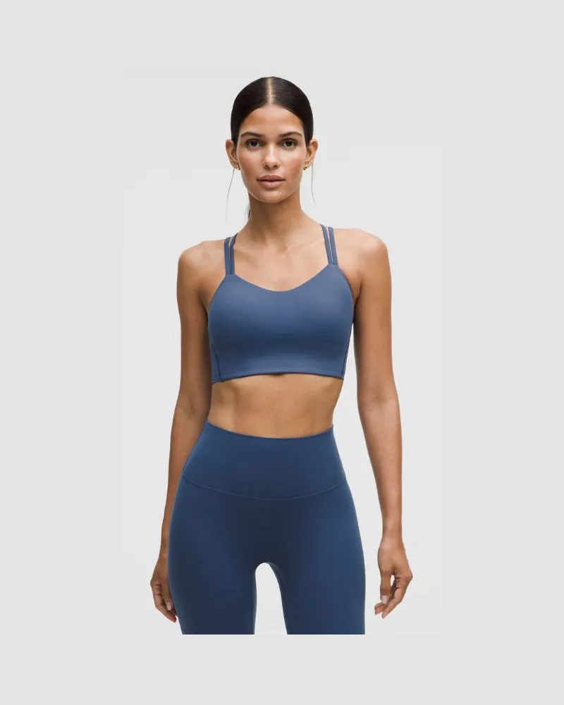 LULULEMON Like a Cloud Longline-BH Leichter Halt B/C Cups für Frauen – Größe in Blue Twill Blue