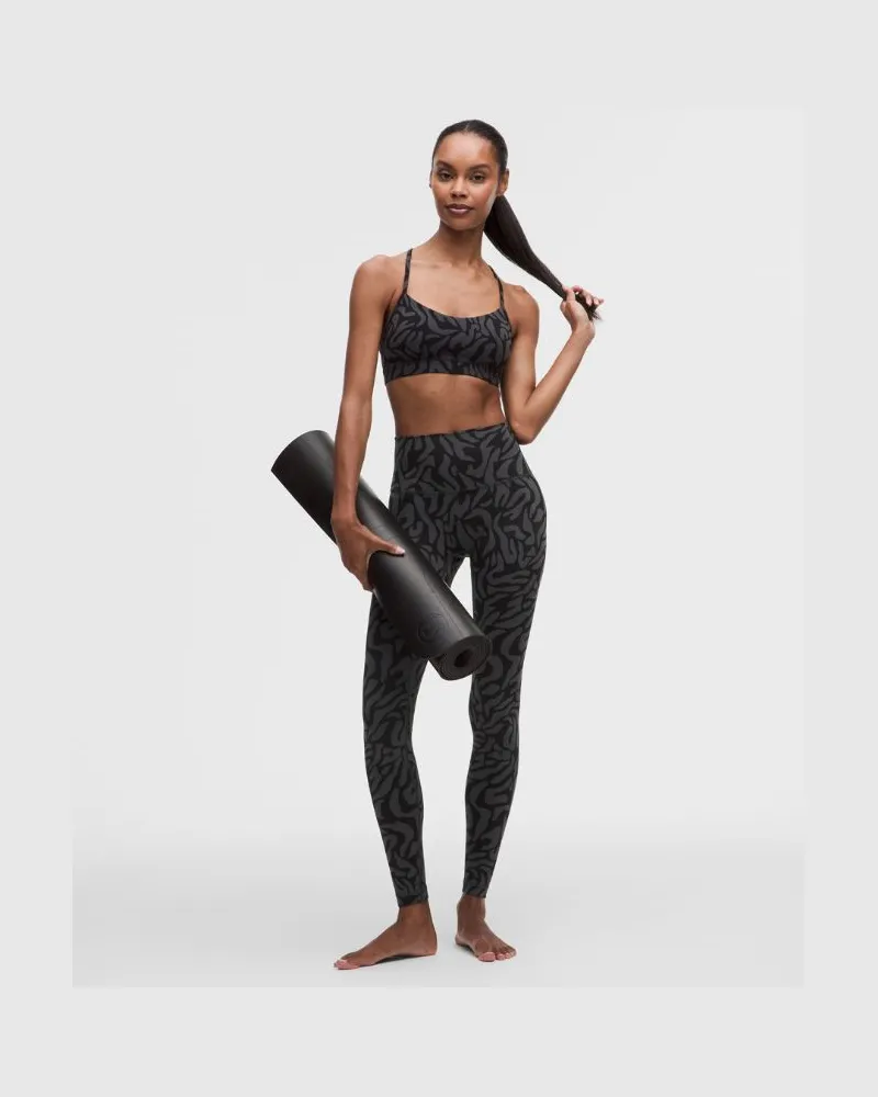 LULULEMON Align No Line Hose mit hohem Bund für Frauen – 71 cm – Größe in Zebra Camo Black Multi Zebra