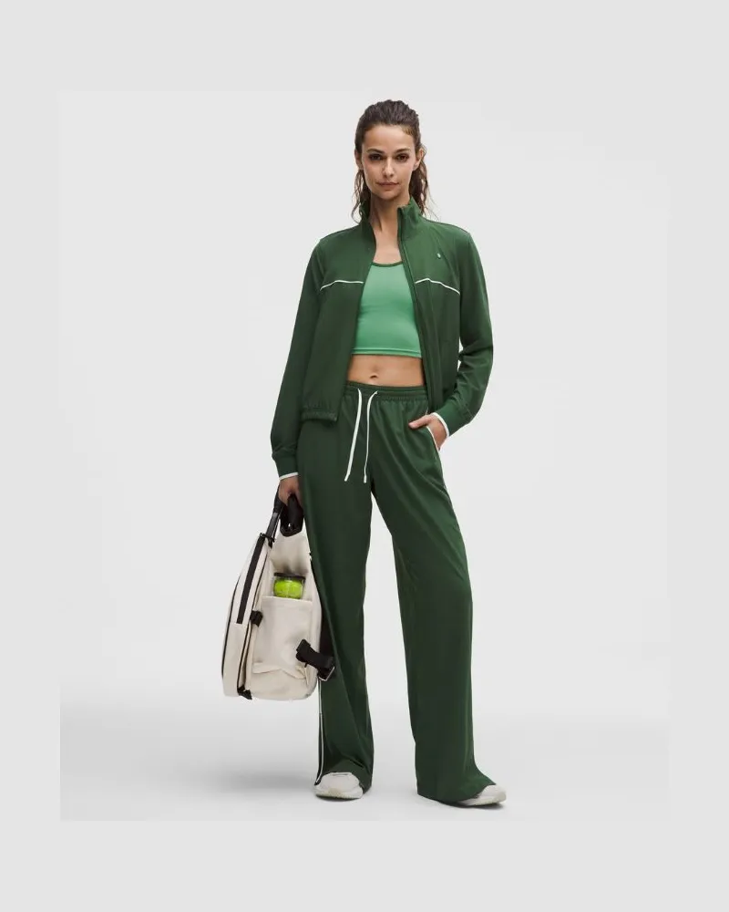 LULULEMON Court Rival Trainingshose mit weitem Bein Normale Länge für Frauen – Größe in Ivy Grove/White Ivy
