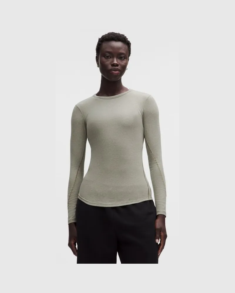 LULULEMON Hold Tight Langarmshirt für Frauen – Größe in Heathered Cypress Forest Heathered