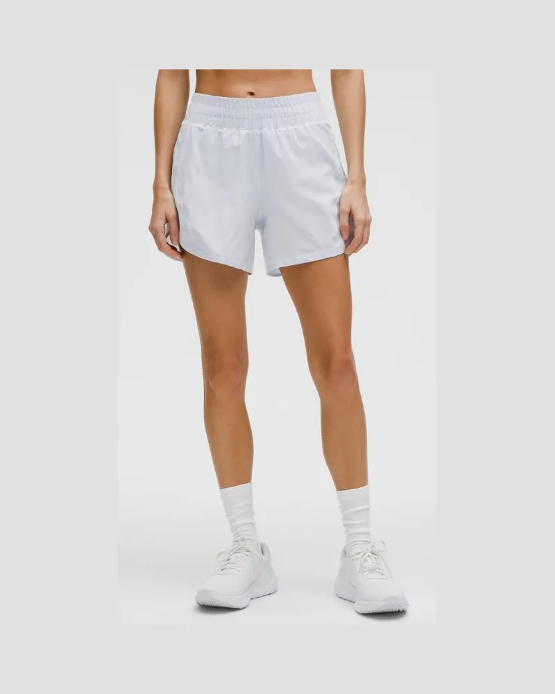 LULULEMON Track That Shorts mit Liner und hohem Bund für Frauen – 13 cm – Größe in Starch Blue Starch