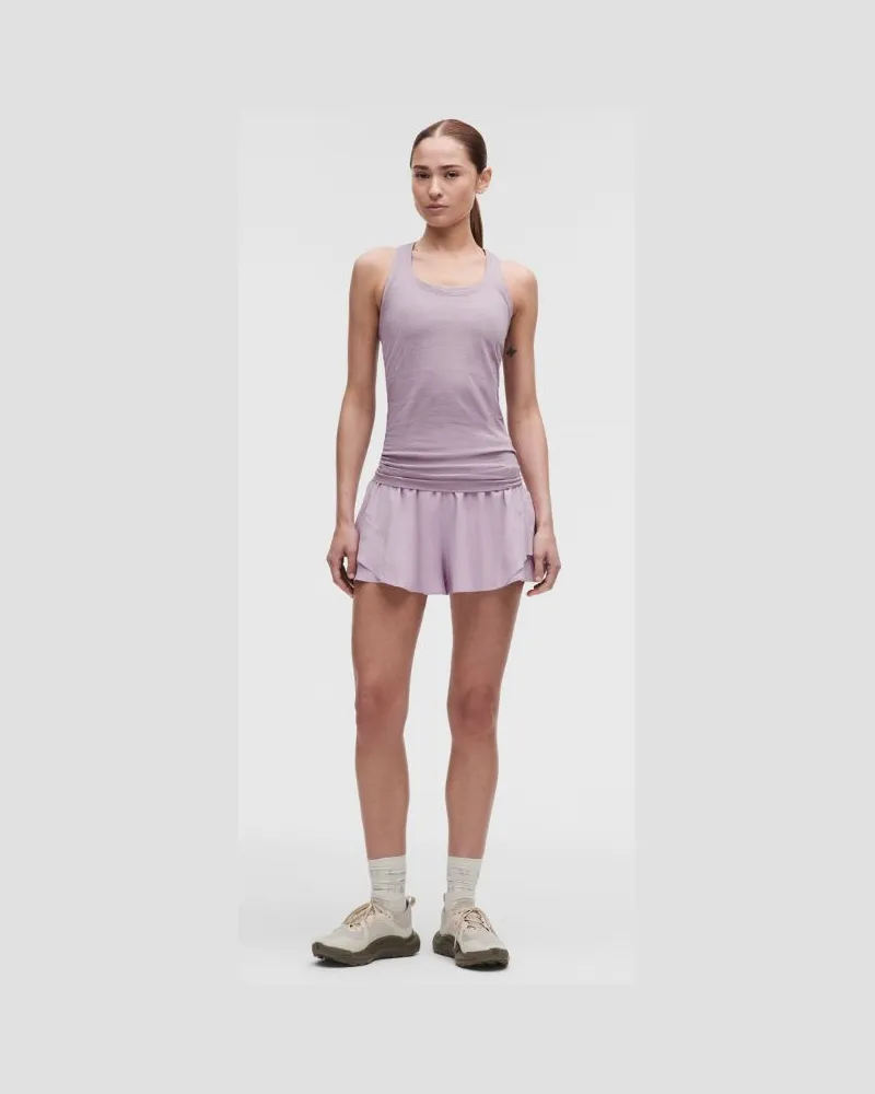 LULULEMON Shake It Out Lauf-Shorts mit hohem Bund für Frauen – 6 cm – Größe in Lilac Play Lilac