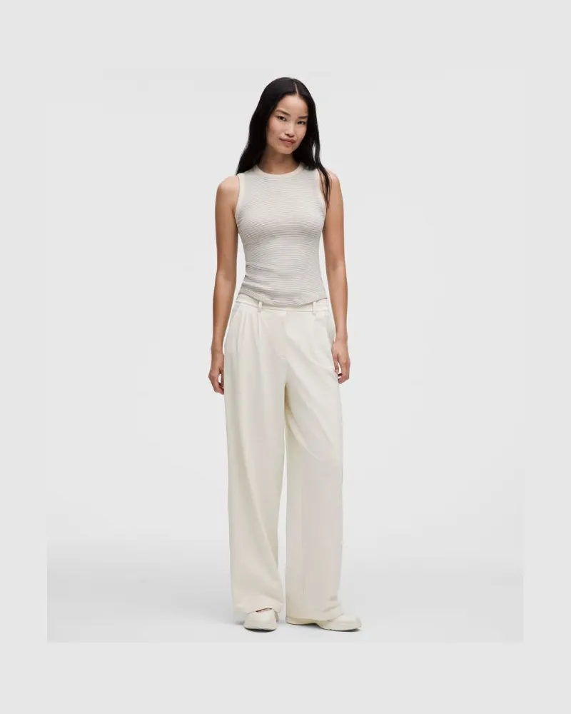 LULULEMON Daydrift Hose mit geradem Bein und hohem Bund Kurz für Frauen – Größe in Light Ivory Light