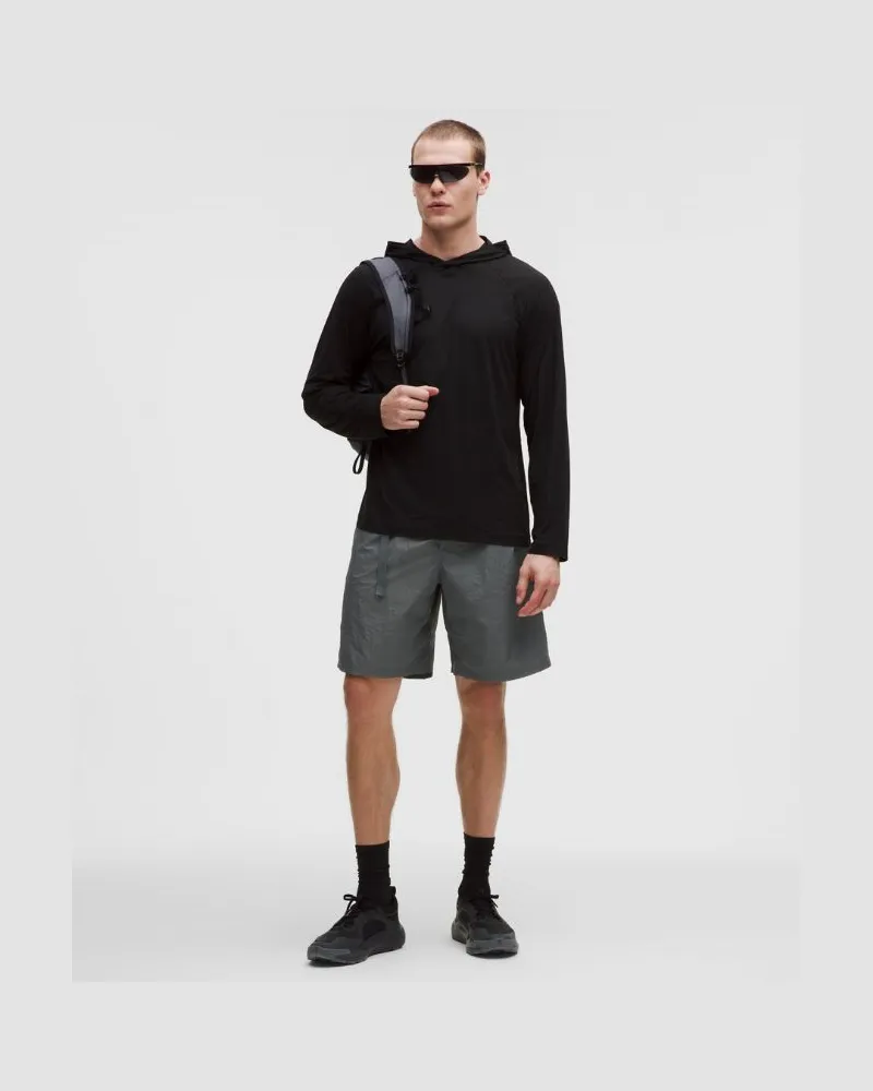 LULULEMON UV-Protective Hiking Short 9" für Männer – Größe in Onyx Grey Onyx