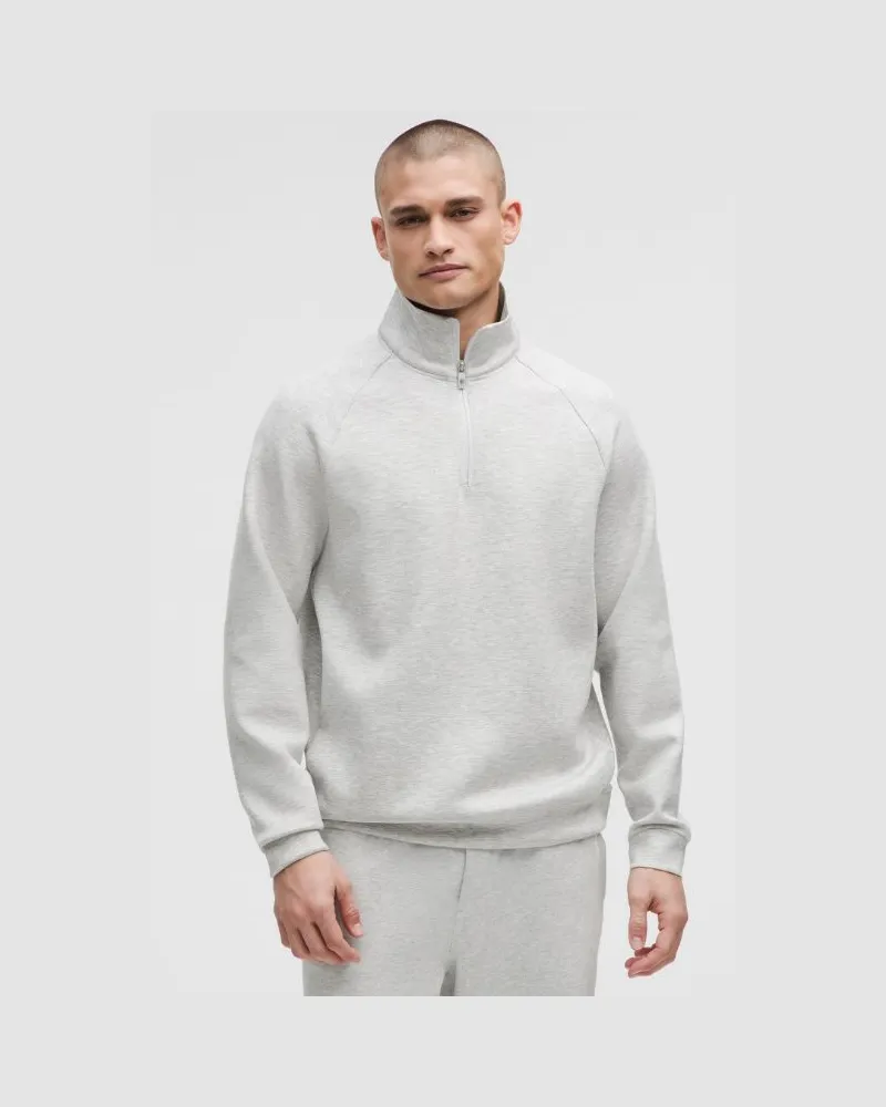 LULULEMON Smooth Spacer Pullover mit kurzem Reißverschluss für Männer – Größe in Heathered Core Ultra Light Grey Heathered