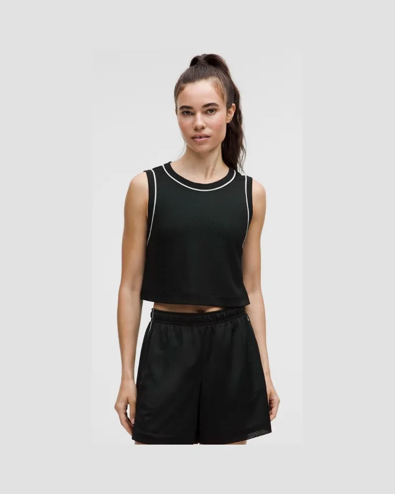 LULULEMON Wendbares Tanktop aus doppellagigem für Frauen – Größe in Black/Raceway Green/Vapor Black