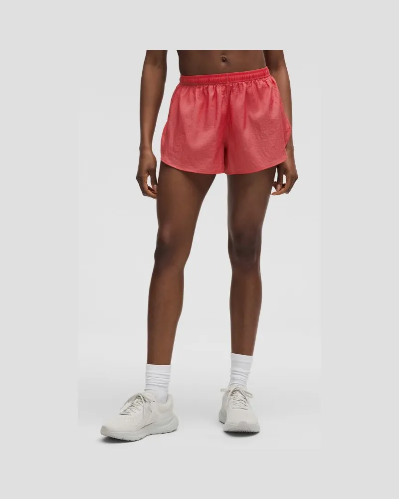 LULULEMON Laufshorts mit Dolphin-Saum und mittelhohem Bund für Frauen – 8 cm – Größe in Desert Red Desert