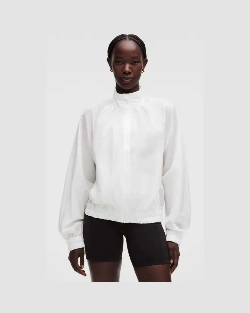 LULULEMON Leichte Trainingsjacke mit Falten für Frauen – Größe in White White