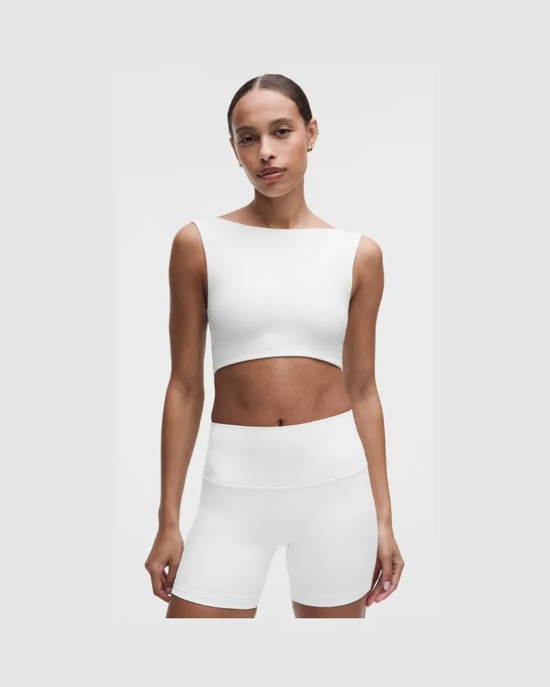 LULULEMON Bend This BH mit U-Ausschnitt und U-Boot-Ausschnitt Leichter Halt A–C-Cups für Frauen – Größe in White White
