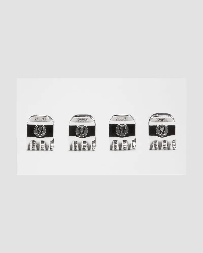 LULULEMON Mini-Krallen-Haarspangen aus Metall 4er-Pack in Silver Silver