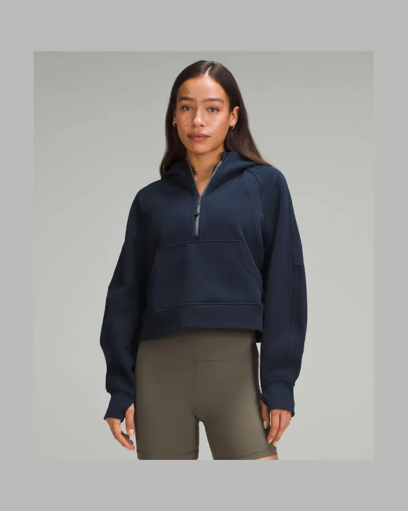 LULULEMON Scuba Oversized-Hoodie mit halblangem Reißverschluss für Frauen – Größe in True Navy True