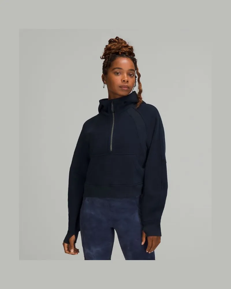 LULULEMON Scuba Oversized-Hoodie mit halblangem Reißverschluss für Frauen – Größe in True Navy True