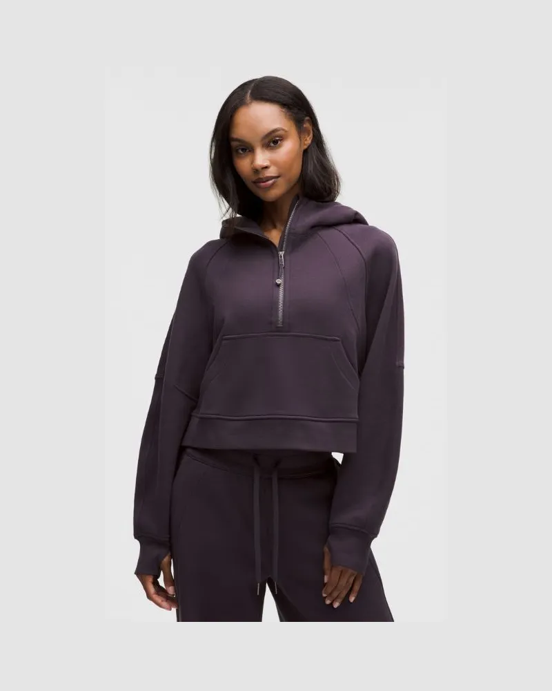 LULULEMON Scuba Oversized-Hoodie mit halblangem Reißverschluss für Frauen – Größe in Atmospheric Purple Atmospheric