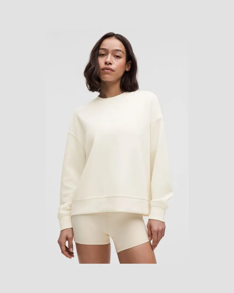 LULULEMON Softstreme Pullover im Oversized Fit mit Rundhalsausschnitt für Frauen – Größe in Light Ivory Light