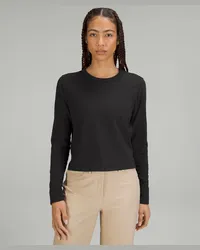 LULULEMON Langarmshirt in Classic Fit aus Baumwollgemisch Black