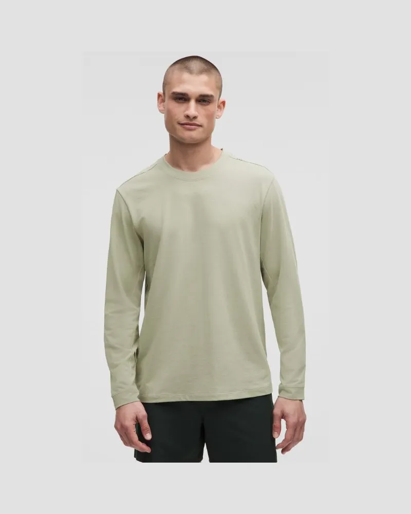 LULULEMON Zeroed In Langarmshirt für Männer – Größe in Fog Green Fog