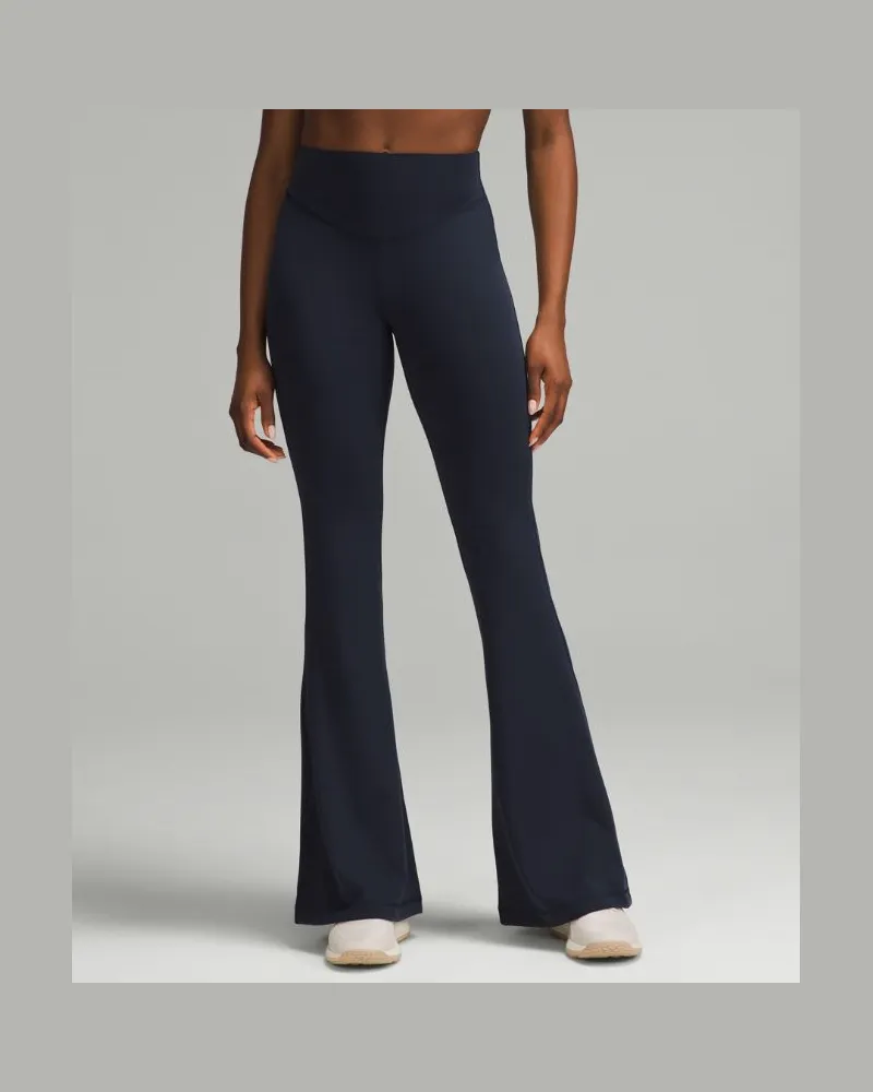 LULULEMON Wunder Under Yogahose mit weit ausgestelltem Bein und hohem Bund für Frauen – Größe in True Navy True