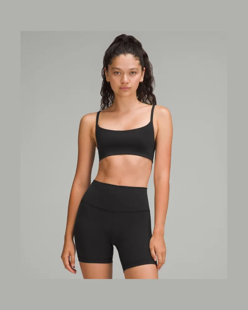 LULULEMON Wunder Train BH mit Racerback-Trägern Leichter Halt A/B-Cups für Frauen – Größe in Black Black